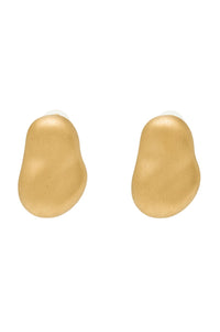 Organic Earrings Painted in Gold