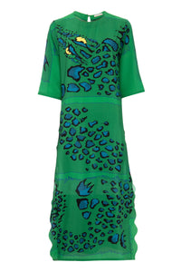 Sonia Dress Green Jacaré