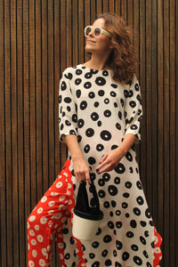 Sonia Dress Octopus Black and White