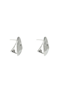 Small Silver Hammered Earrings