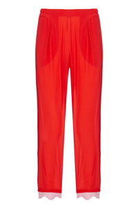 Elastic Trousers Red and Pink