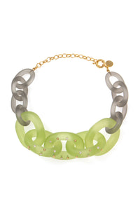 Green and Grey Double Chain Choker